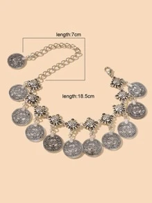 Vòng đeo chân trang trí cổ điển - Bạc - Xem 4