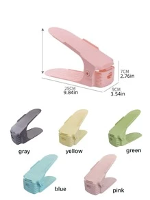 1pc three-dimensional shoes storage rack,three gears adjustment - Green - View 2