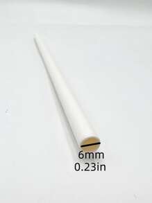 100 支一次性纸吸管/袋学校用品、圣诞礼物 - 白色 - 查看 4