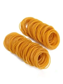 50g/pack Transparent Yellow Rubber Band For Office Use - Yellow - View 2
