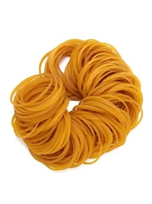 50g/pack Transparent Yellow Rubber Band For Office Use - Yellow - View 5