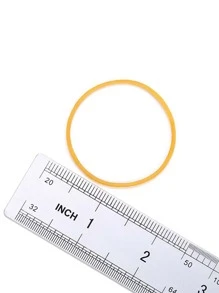 50g/pack Transparent Yellow Rubber Band For Office Use - Yellow - View 4