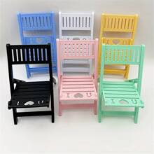 椅子設計書桌可折疊手機支架 - 黑色 - 查看 3