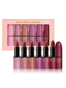 LANGMANNI 6 Colors Velvet Matte Lipstick Set - Multicolor - View 1