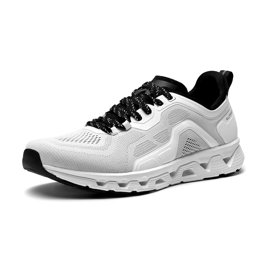 Men's Running Shoes - Comfortable Breathable Jogging Sneakers For All-Day Wear - Lasting Freshness Walking Jogging Durable & Lightweight - 白色 - 查看 1