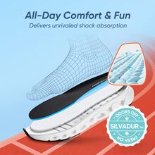Men's Running Shoes - Comfortable Breathable Jogging Sneakers For All-Day Wear - Lasting Freshness Walking Jogging Durable & Lightweight - 白色 - 查看 4