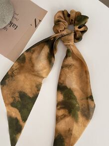 3 Dây buộc tóc phong cách vẽ mực dành cho nữ, Dây thun đơn giản và thanh lịch dùng để buộc tóc đuôi ngựa hoặc buộc tóc - Nhiều màu - Xem 5