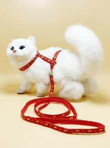 1入組紅色寵物牽引繩帶平底帶 - 紅色 - 查看 1