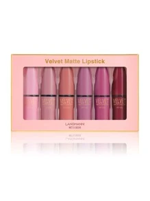 LANGMANNI 6 Colors Velvet Matte Lipstick Set - Multicolor - View 3