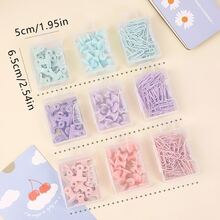 50入組馬卡龍彩色金屬質感曲別針套裝辦公室用品 - 玫瑰金 - 查看 9