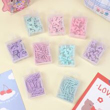 50入組馬卡龍彩色金屬質感曲別針套裝辦公室用品 - 玫瑰金 - 查看 7