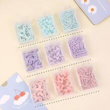 50入組馬卡龍彩色金屬質感曲別針套裝辦公室用品 - 玫瑰金 - 查看 10
