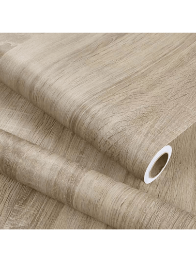Papel de contacto autoadhesivo y despegable con diseño de grano de madera en vinilo decorativo resistente al agua para decoración del hogar en la cocina, encimeras y gabinetes