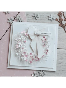 小豬工藝金屬切割模具切割模具模具聖誕針分支剪貼簿紙工藝刀模具刀片打孔模板模具 - 杏色 - 查看 3