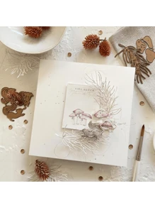 小豬工藝金屬切割模具切割模具模具聖誕針分支剪貼簿紙工藝刀模具刀片打孔模板模具 - 杏色 - 查看 6