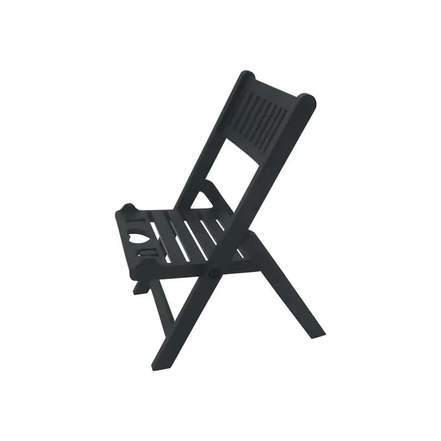 椅子設計書桌可折疊手機支架 - 黑色 - 查看 1