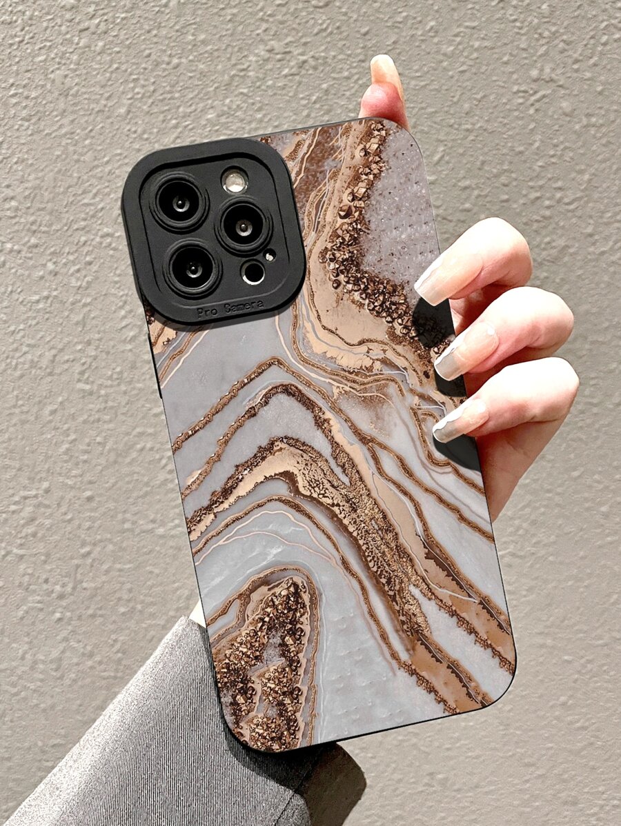 Marble Print Phone Case - Multicolor - View 1