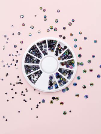 便攜3D美甲裝飾,ABS水鑽美甲配件適用於美甲沙龍