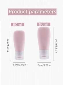 3pcs Silicone Leak-Proof Travel Bottles Refillable Squeezable Containers For Shampoo Refillable Container - Multicolor - View 2