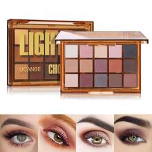 UCANBE Colorful 15 Shades Eyeshadow Makeup Palette,Shimmer Matte Metallic High Pigmented Neutral Bold Waterproof Eyes Shadow, Creamy Blendable Make Up Pallet Set - Light Chocolate - Nhiều màu - Xem 3