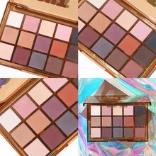 UCANBE Colorful 15 Shades Eyeshadow Makeup Palette,Shimmer Matte Metallic High Pigmented Neutral Bold Waterproof Eyes Shadow, Creamy Blendable Make Up Pallet Set - Light Chocolate - Nhiều màu - Xem 6