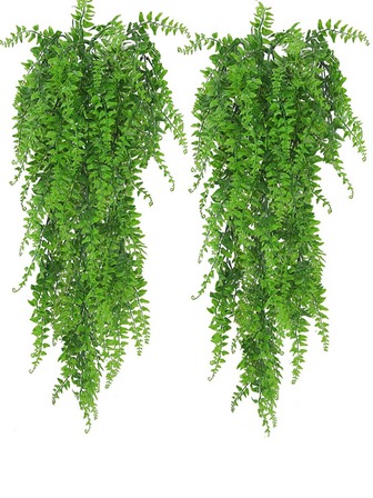 Konstgjord vägghängande gräs Vine Fern Plant för heminredning, grön, alla hjärtans dag, present