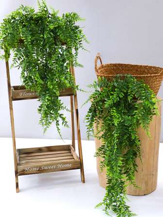 Konstgjord vägghängande gräs Vine Fern Plant för heminredning, grön, alla hjärtans dag, present
