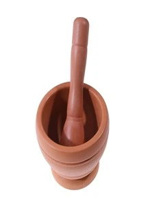 木質壓蒜器、研缽和研杵研磨機，非常適合壓碎大蒜和研磨胡椒