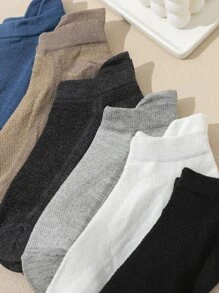 6雙裝薄款涼爽透氣素色短襪 - 彩色 - 查看 3
