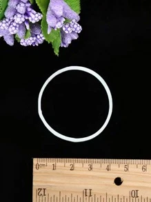 50g/pack White Rubber Bands, Office Stationery Elastic Band - White - View 3