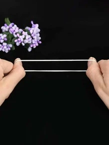 50g/pack White Rubber Bands, Office Stationery Elastic Band - White - View 4