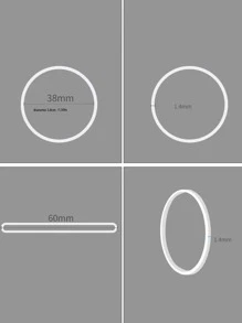 50g/pack White Rubber Bands, Office Stationery Elastic Band - White - View 6