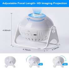 FORKODA Planetarium Projector Star Projector Galaxy Projector-7 in 1 Constellation Projector,360° Adjustable with Planets Nebulae Moon, Ceiling Projector for Kids Room Decor, Night Light Ambiance-QBrand - 白色 - 查看 5