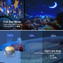 FORKODA Planetarium Projector Star Projector Galaxy Projector-7 in 1 Constellation Projector,360° Adjustable with Planets Nebulae Moon, Ceiling Projector for Kids Room Decor, Night Light Ambiance-QBrand - 白色 - 查看 4