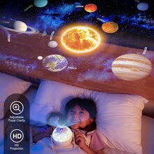 FORKODA Planetarium Projector Star Projector Galaxy Projector-7 in 1 Constellation Projector,360° Adjustable with Planets Nebulae Moon, Ceiling Projector for Kids Room Decor, Night Light Ambiance-QBrand - 白色 - 查看 2