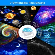 FORKODA Planetarium Projector Star Projector Galaxy Projector-7 in 1 Constellation Projector,360° Adjustable with Planets Nebulae Moon, Ceiling Projector for Kids Room Decor, Night Light Ambiance-QBrand - 白色 - 查看 3