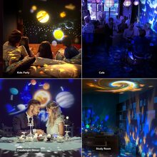 FORKODA Planetarium Projector Star Projector Galaxy Projector-7 in 1 Constellation Projector,360° Adjustable with Planets Nebulae Moon, Ceiling Projector for Kids Room Decor, Night Light Ambiance-QBrand - 白色 - 查看 7