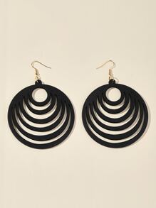 Hollow Out Round Drop Earrings