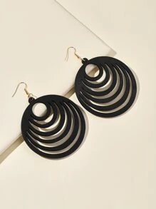 Hollow Out Round Drop Earrings