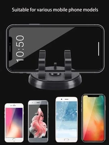 Trang trí thiên nga Có thể xoay Giá đỡ điện thoại trên ô tô - màu đen - Xem 3
