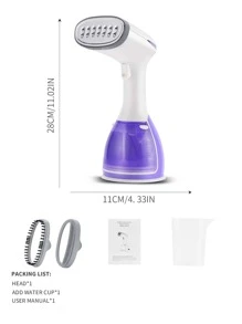 Purple Steamer for Clothes,15s Heat up Handheld Clothes Steamer  Portable Garment Steamer Fabric Wrinkle Remover, Travel Steamer Iron for Clothes, Curtains and Bedding