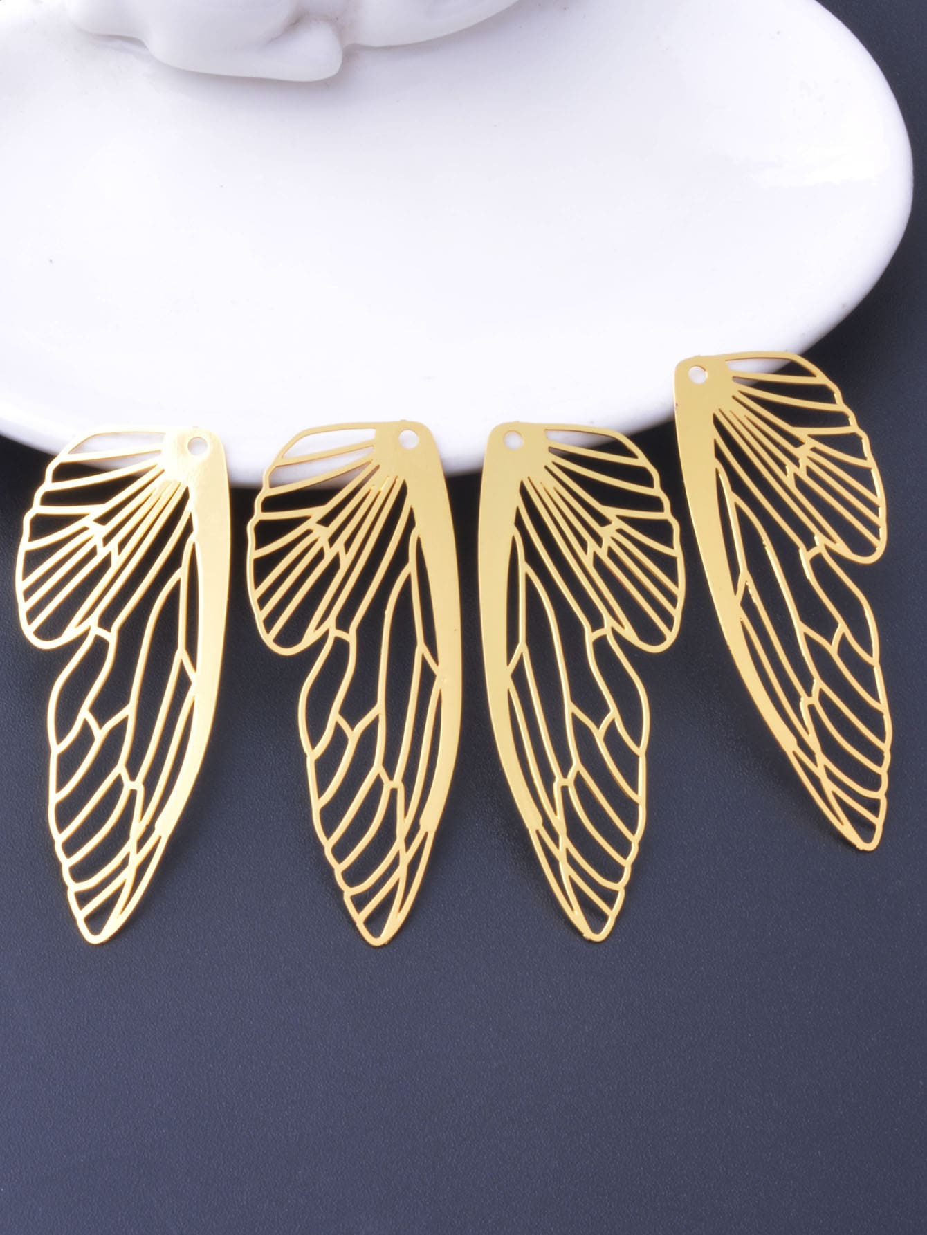 6pcs/set Creative Wing DIY Pendant For Women For DIY Jewelry Making