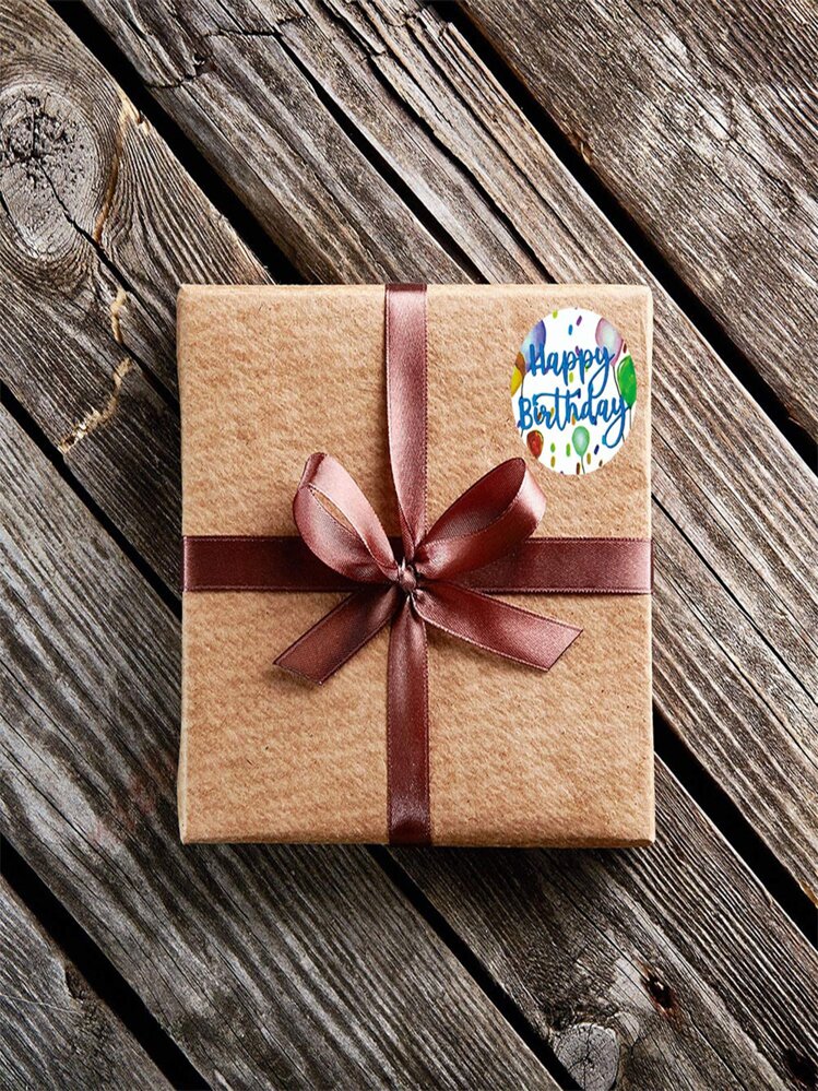 500 st/rulle Grattis på födelsedagen klistermärke - Multifärgad - Visa 5