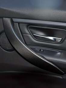 1 cuộn 6D Textured PVC Nhãn dán xe hơi - màu đen - Xem 3