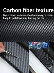 1 cuộn 6D Textured PVC Nhãn dán xe hơi - màu đen - Xem 4