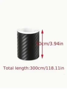 1 cuộn 6D Textured PVC Nhãn dán xe hơi - màu đen - Xem 8