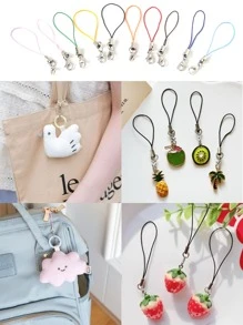 30/100 sztuk brelok pasek sznurki nylonowa nić lina wisiorek na sztuczna biżuteria łańcuszek do telefonu breloki akcesoria do rękodzieła