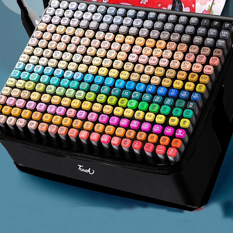 酒精彩色記號筆套裝顏色、藝術岩畫、復活節彩蛋、萬聖節南瓜、卡片製作、金屬、陶瓷、酒杯 - 彩色 - 查看 1