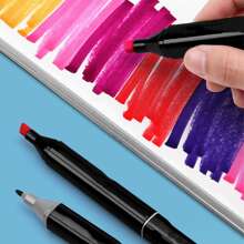 酒精彩色記號筆套裝顏色、藝術岩畫、復活節彩蛋、萬聖節南瓜、卡片製作、金屬、陶瓷、酒杯 - 彩色 - 查看 4