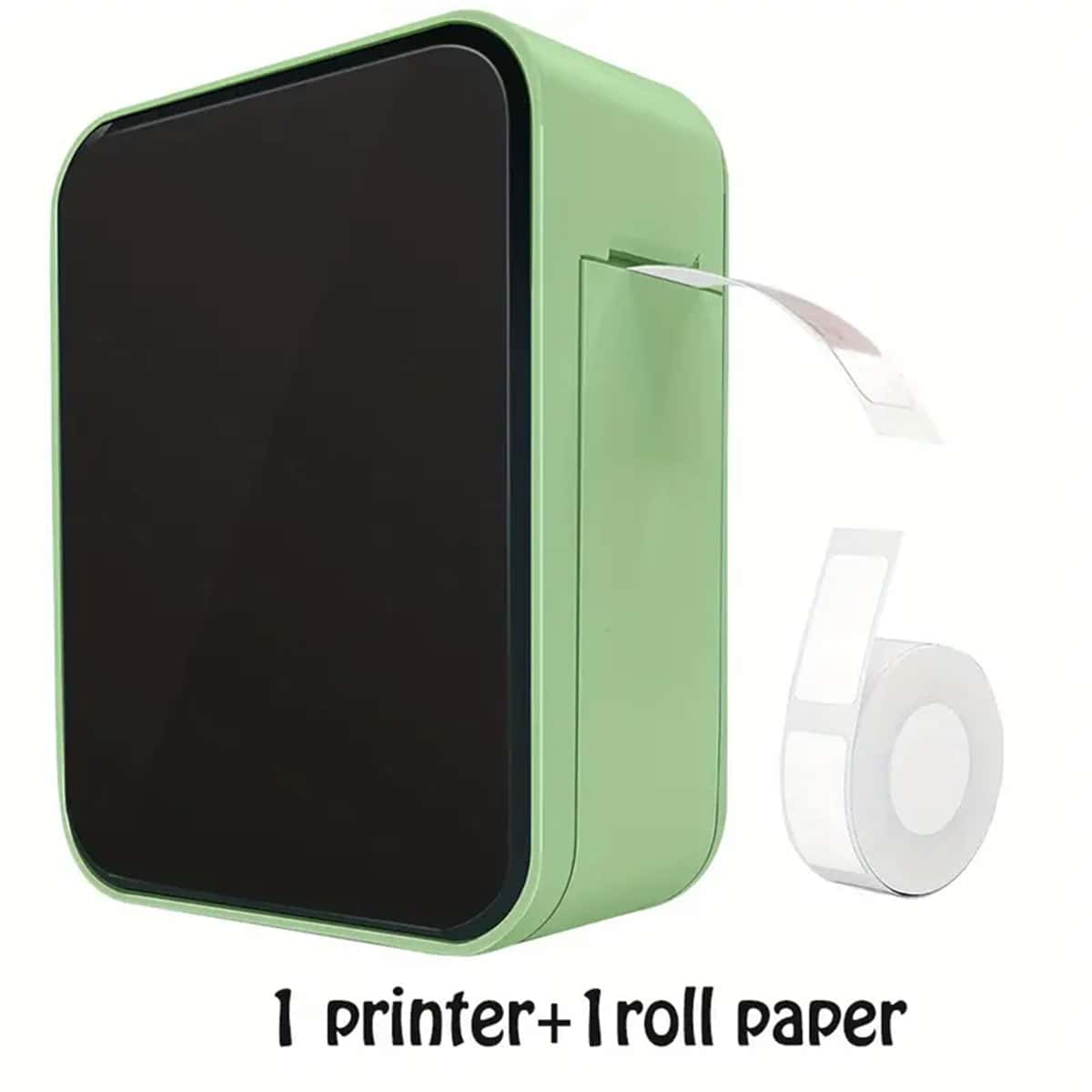 P15 Label Maker Machine-BT Wireless Sticker Printer,Pocket Sticker Maker With 1pc 12*40mm Tape - Green - View 1